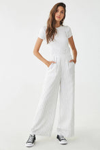 Load image into Gallery viewer, Pinstriped Suspender Jumpsuit