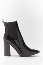 Load image into Gallery viewer, Faux Patent Leather Ankle Boots