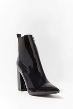 Load image into Gallery viewer, Faux Patent Leather Ankle Boots