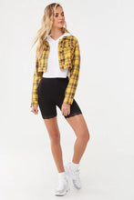 Load image into Gallery viewer, Cropped Plaid Jacket