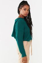 Load image into Gallery viewer, Distressed Hooded Sweater
