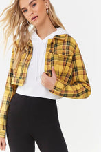 Load image into Gallery viewer, Cropped Plaid Jacket
