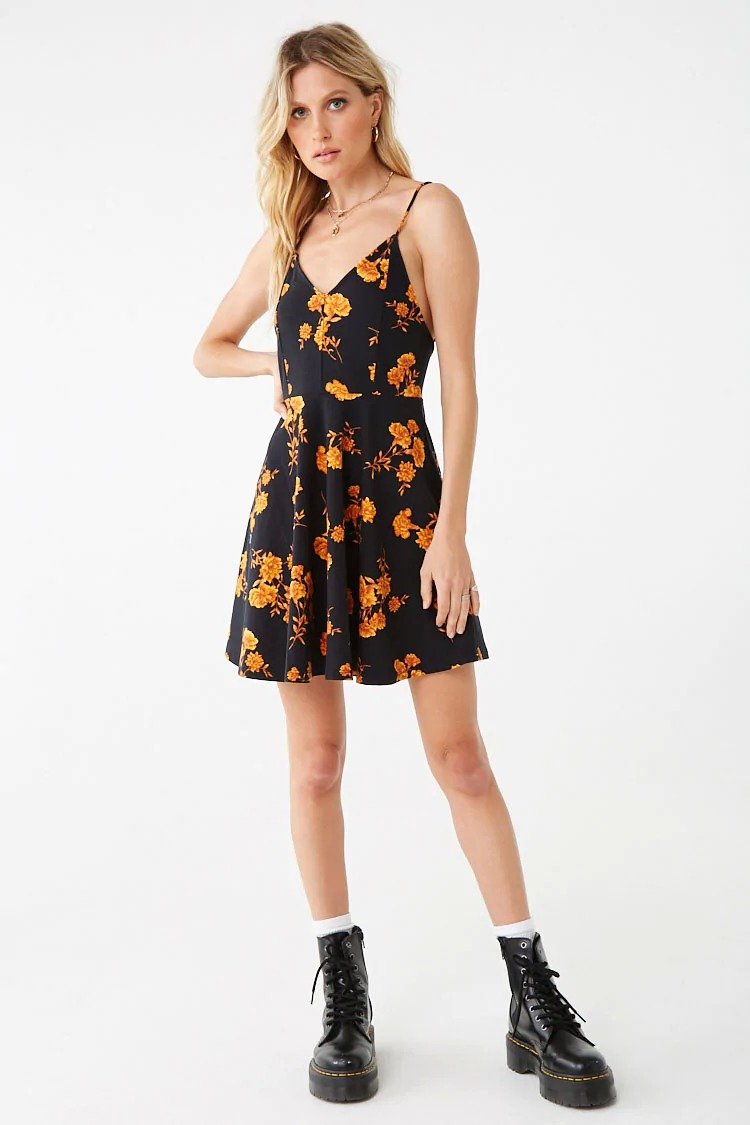 Floral V-Neck Cami Dress