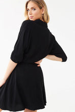 Load image into Gallery viewer, Drawstring Mini Shirt Dress
